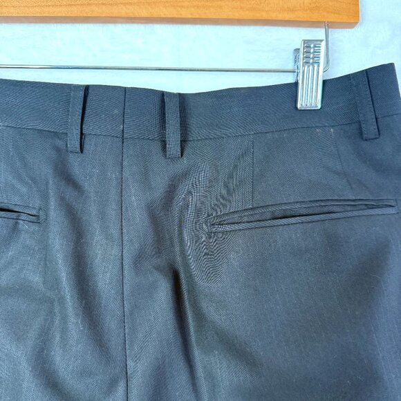 2 Piece Single Breasted Suit Mens 41 32x30 Black Stripe - Picture 7 of 7